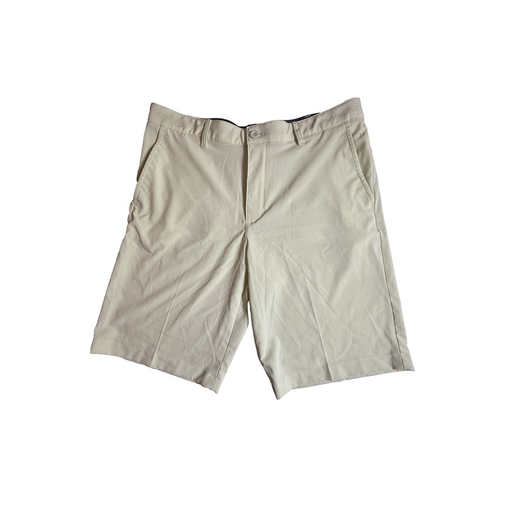 IZOD Men's Sportflex Performx Stretch 10.5"Inseam Shorts,Gleam Green,Size 34-586